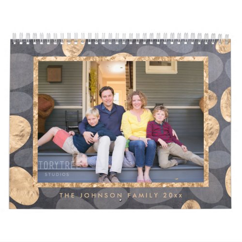 Gold Foil And Gray Photo Calendars