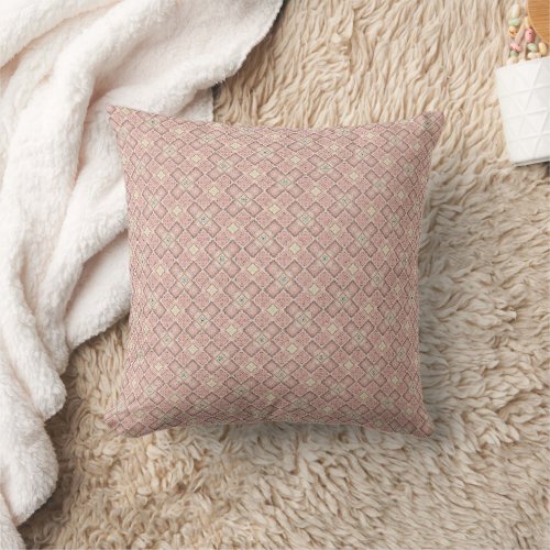 Gold Foil and Light Pink Throw Pillow