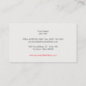 Gold Foil and Red Black Linen Look Cosmetology Business Card (Back)