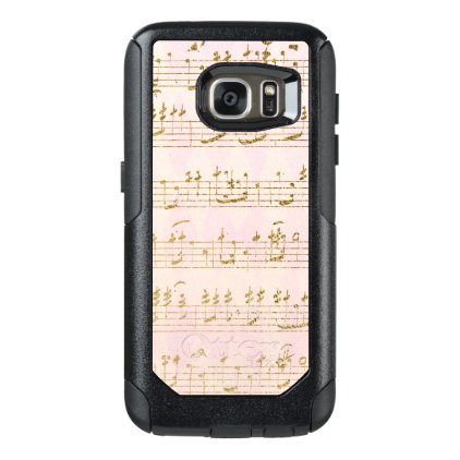 Gold Foil and Rose Gold Musical Notes Pattern OtterBox Samsung Galaxy S7 Case