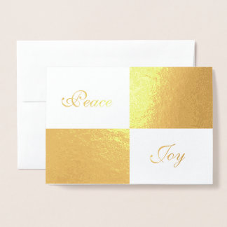Gold Foil and White Rectangles Happy New Year Card
