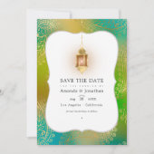 Gold Foil Arabian Bollywood Wedding Photo Save The Save The Date (Front)