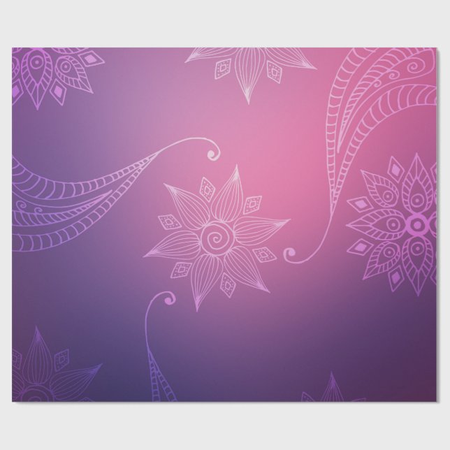 Gold Foil Arabian Bollywood Wrapping Paper (Flat)