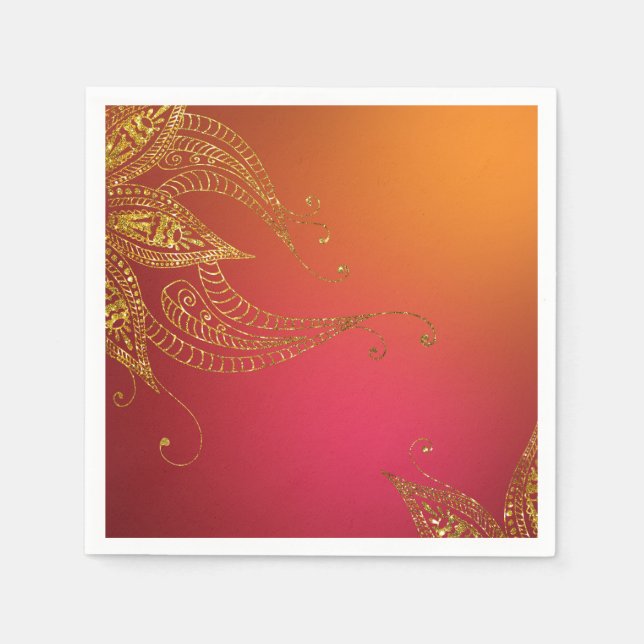 Gold Foil Arabian Napkins (Front)