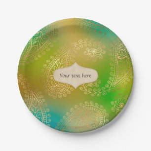 Gold Foil Arabian Paper Plates