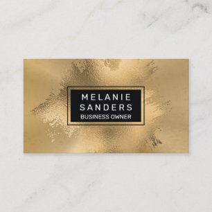 Gold Foil Artistic Metallic Background Business Card
