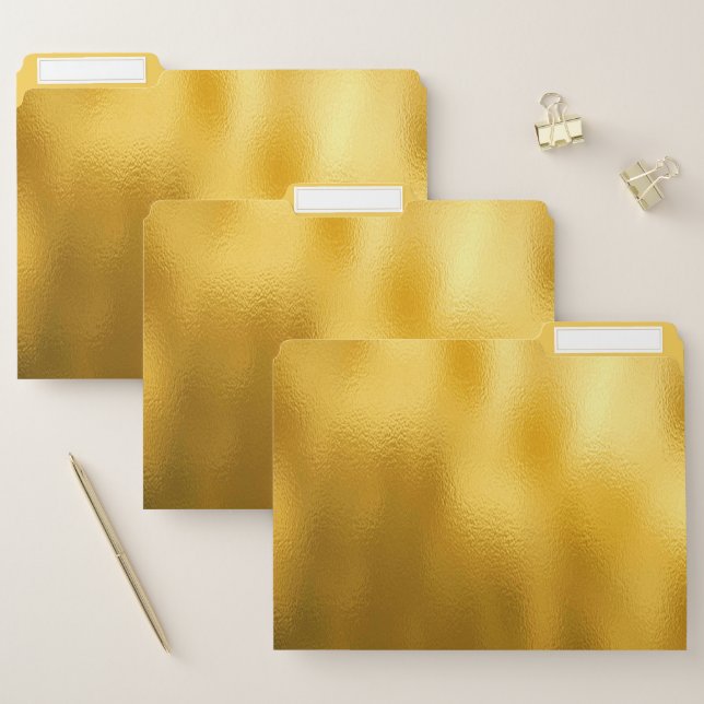 Gold Foil Background File Folder (Set)
