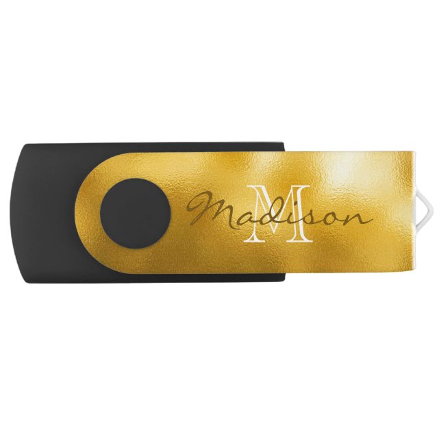 Gold Foil Background  Flash Drive (Front)