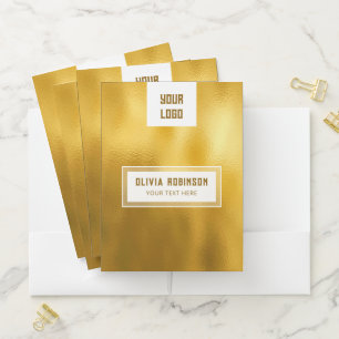 Gold Foil Background Pocket Folder