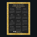 Gold Foil Beauty Salon Mini Calendar 2019<br><div class="desc">Gold Foil Beauty Salon Mini Calendar 2019! This design features a black background with a faux gold frame. Use Customise tool to add your info.</div>