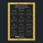 Gold Foil Beauty Salon Mini Calendar 2019<br><div class="desc">Gold Foil Beauty Salon Mini Calendar 2019! This design features a black background with a faux gold frame. Use Customise tool to add your info.</div>