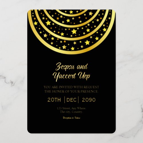 Gold Foil Black And Gold luxury Card Design