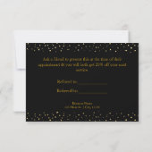 Gold Foil & Black Glamour Circle Referral Card (Back)