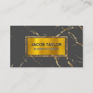 Gold Foil Border Gold Flake Texture Business Card