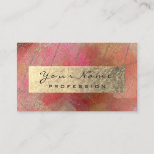 Gold Foil Botanical Abstract Influencer Artist Business Card