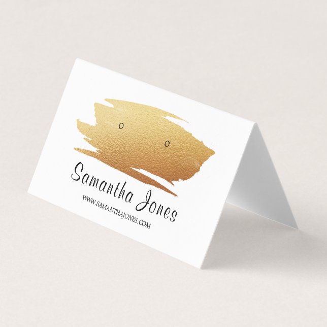 Gold Foil Brushstroke, Jewelry Display Card (Front)