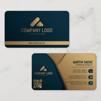 Gold foil business card template