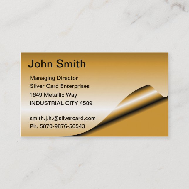 Gold Foil Business Cards (Front)