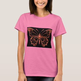 Gold Foil Butterfly Elegance T-Shirt