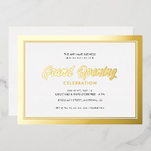 Gold Foil Calligraphy Grand Opening Foil Invitation
