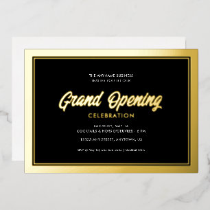 Gold Foil Calligraphy Grand Opening Foil Invitation