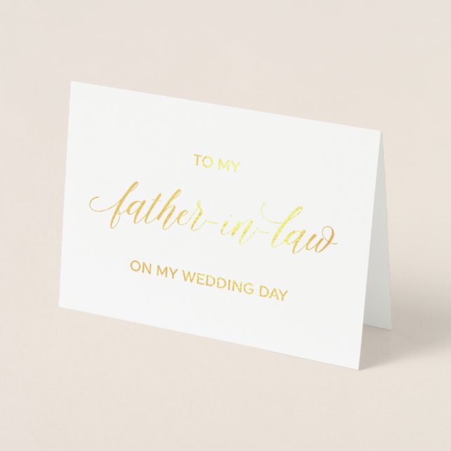 Gold Foil Card | to my father on my wedding day (Front)
