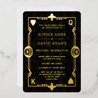 GOLD FOIL Casino Night Las Vegas Poker Wedding 