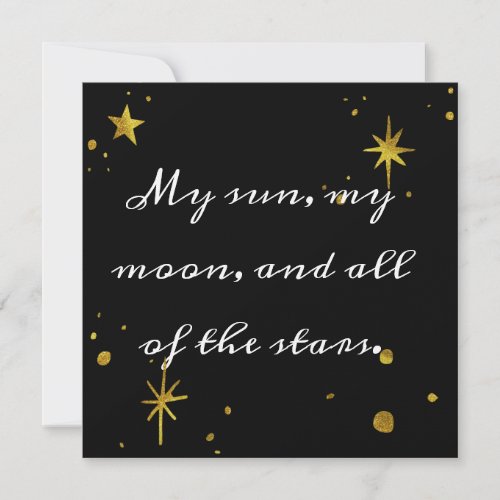 Gold Foil Celestial Wedding Enclosure Card