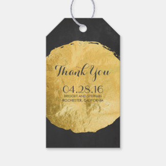 Gold Foil Chalkboard Wedding Gift Tags