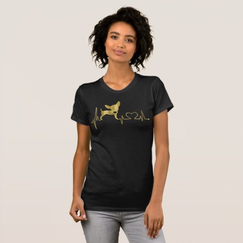 Gold Foil Chihuahua Tee Shirt Black