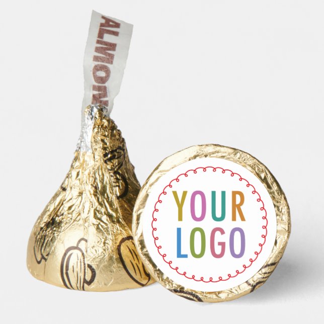 Gold Foil Chocolate with Logo Custom Almond Hershey®'s Kisses® (Front)