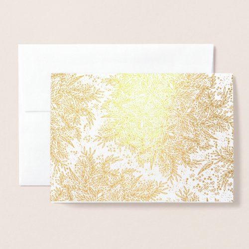 Gold Foil Christmas Holiday Greeting Card