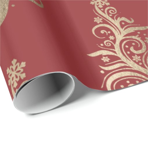 Gold Foil Christmas Wrapping Wrapping Paper Zazzle