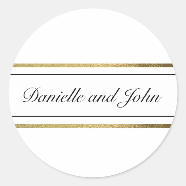 Gold Foil Classic Round Sticker (Front)