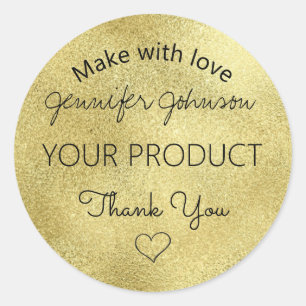 Gold Foil Classic Round Sticker
