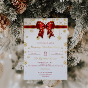 Gold Foil Company Christmas Party Invitation Work