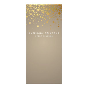 Gold Foil Confetti Modern Business Rack Card