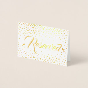 Gold Foil Confetti Reserved Foil Card