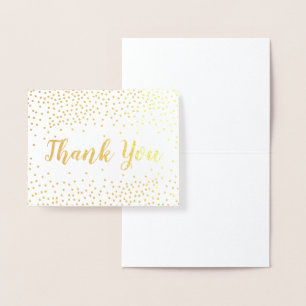Gold Foil Confetti Thank You Foil Card