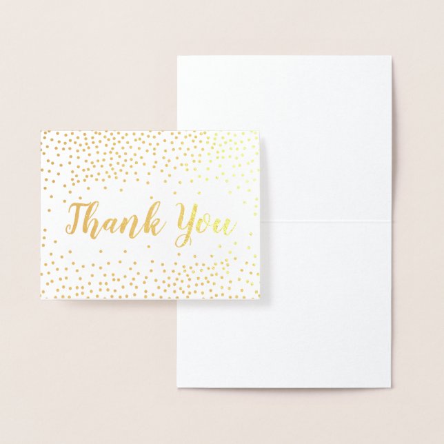 Gold Foil Confetti Thank You Foil Card (Display)