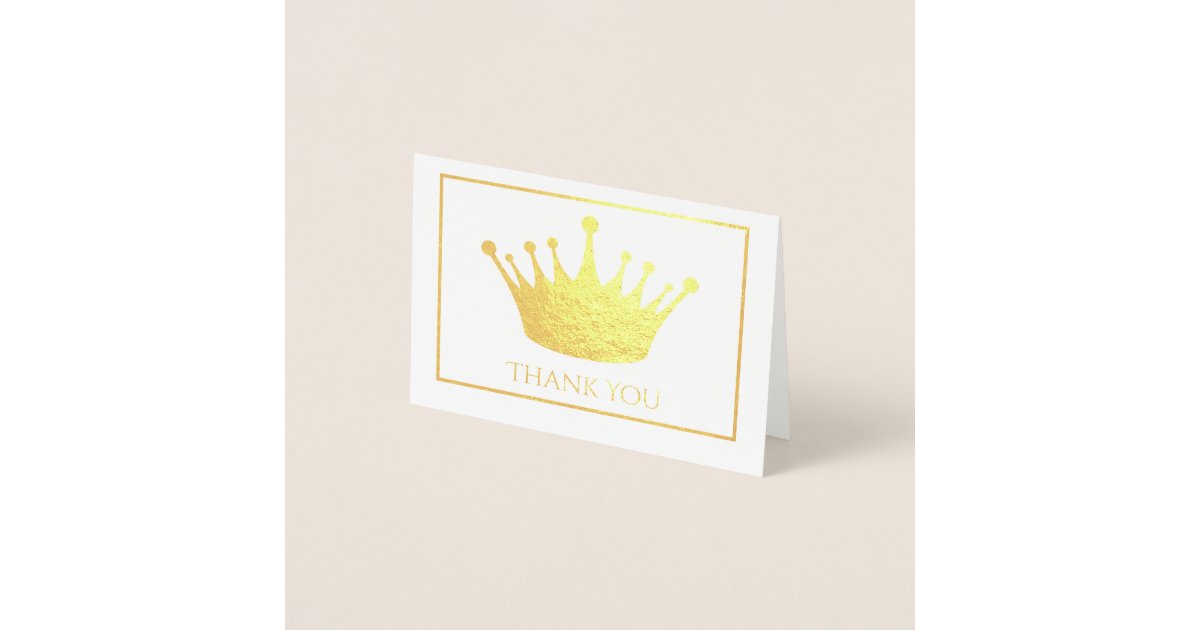 Gold Foil Crown Mini Card | Zazzle