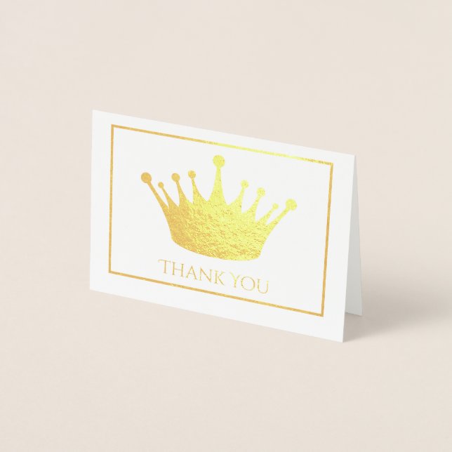 Gold Foil Crown Mini Card (Front)