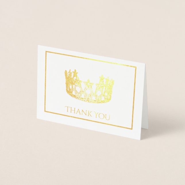 Gold Foil Crown Mini Card (Front)