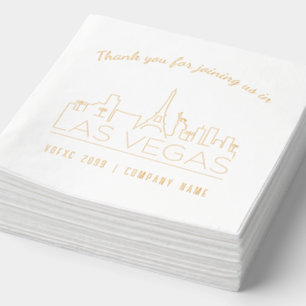 Gold Foil Custom Las Vegas Corporate Event Napkins