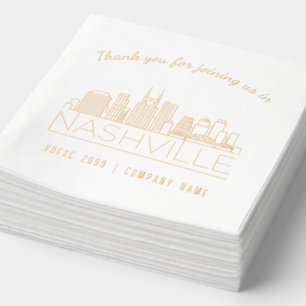 Gold Foil Custom Nashville Corporate Event Napkins