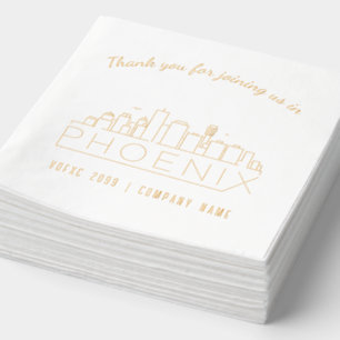 Gold Foil Custom Phoenix Corporate Event Napkins