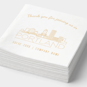 Gold Foil Custom Portland Corporate Event Napkins