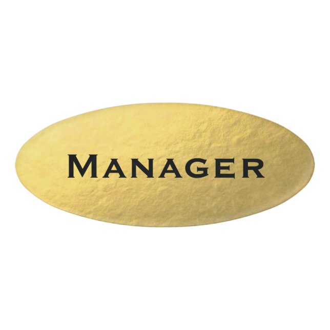Gold Foil Design Name Tag (Front)