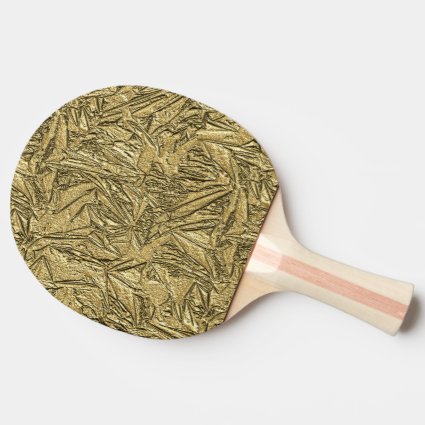 Gold Foil Design Ping-Pong Paddle
