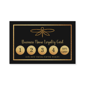Gold Foil Dragonfly - Loyalty Card